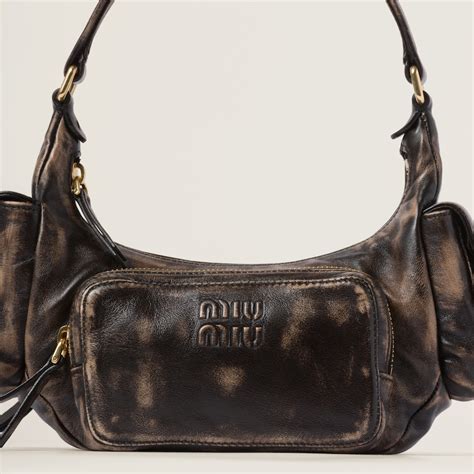 miu miu nappa hobo bag|Sand/coffee Nappa Hobo Bag With Logo .